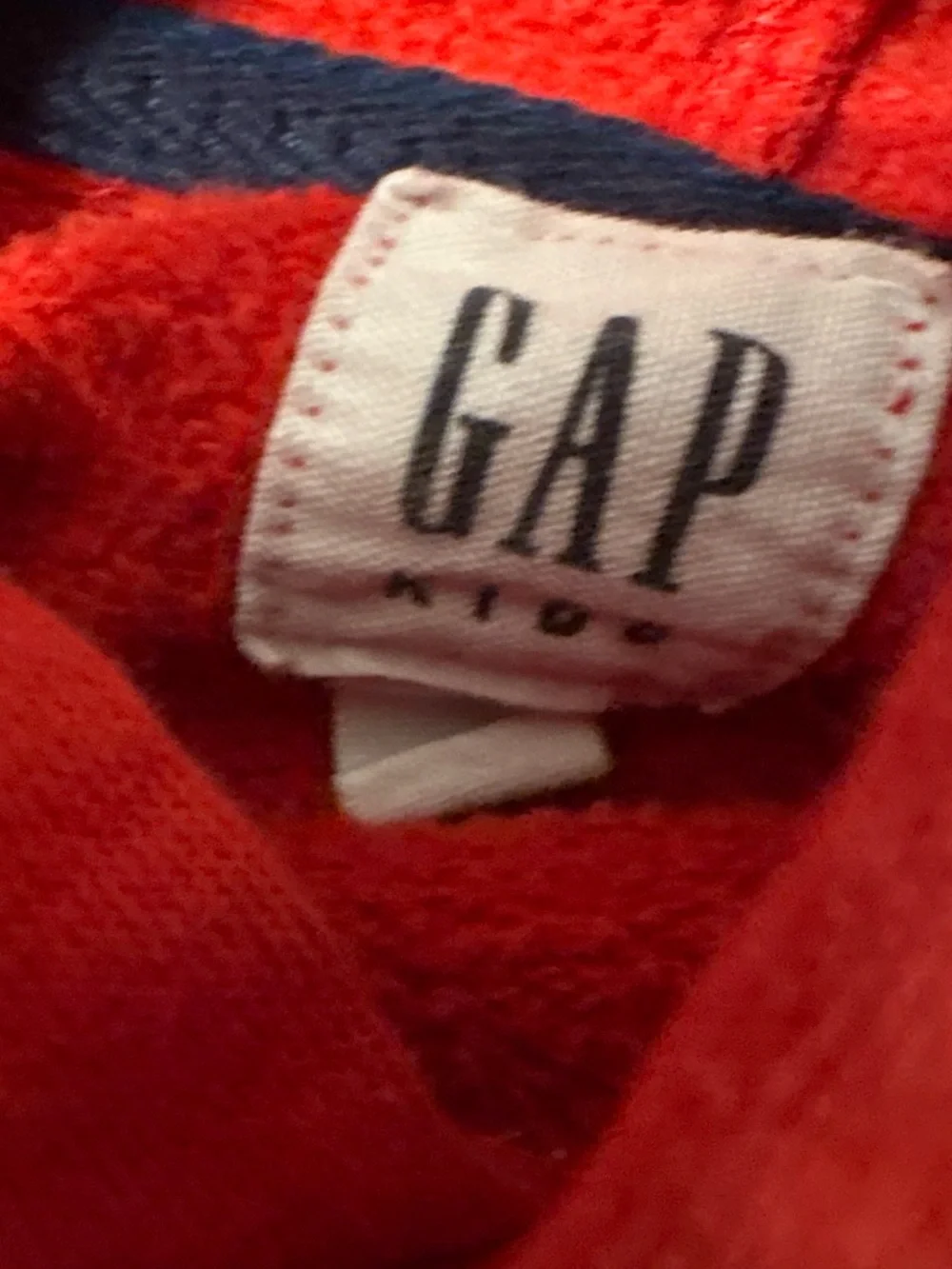 GAP Red Crewneck Sweatshirt with Navy Logo
